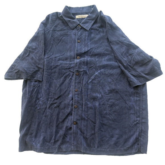 Tommy Bahama Shirt Mens XLarge Button Up 100% Silk Short Sleeve Floral Hawaiian - Picture 1 of 5
